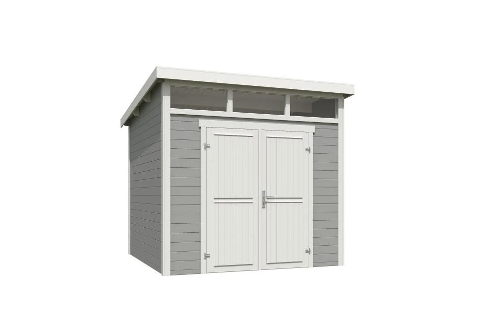 Outdoor Life Blokhut Kibo 3 Platinum Grey-Wit 250 x 250 cm - Afbeelding 2